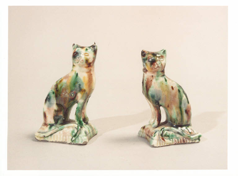 Gatti neri, Animali (scultura, insieme) - manifattura inglese (seconda metà sec. XIX)