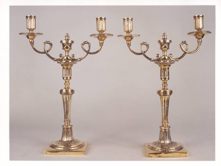 candeliere, serie - manifattura Augsburg (sec. XVIII)
