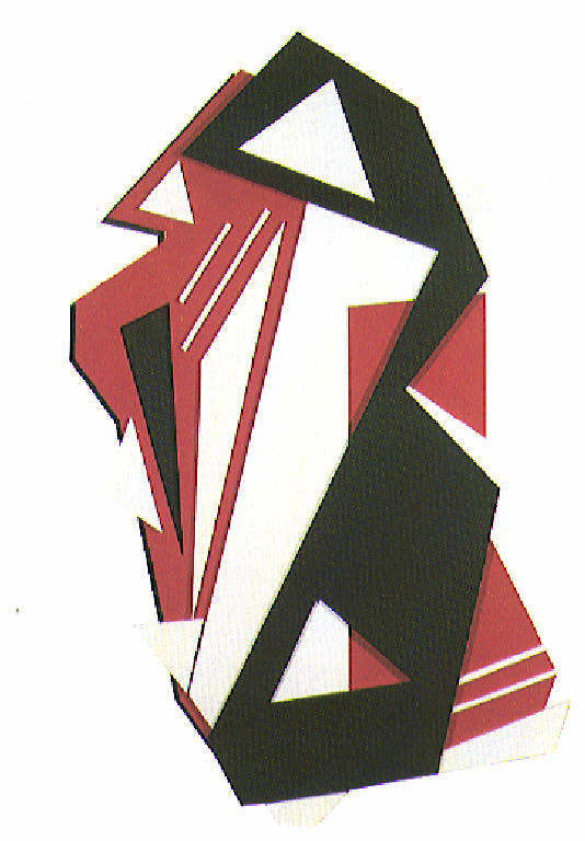 Geometria stratificata 3, Composizione astratta (dipinto, opera isolata) di Perrottelli Antonio (fine sec. XX)