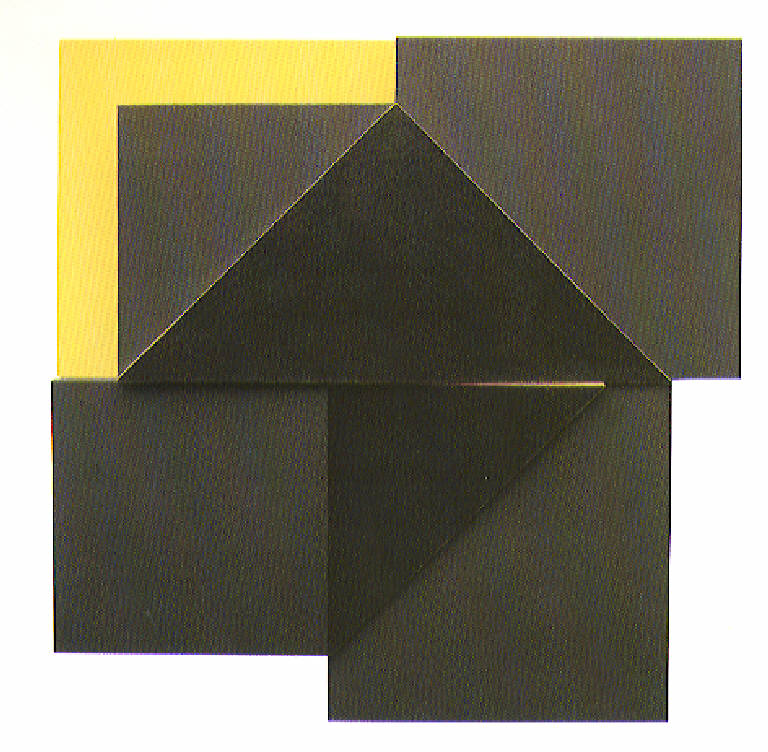 164, Composizione geometrica (dipinto, opera isolata) di Binet Dominique (fine sec. XX)