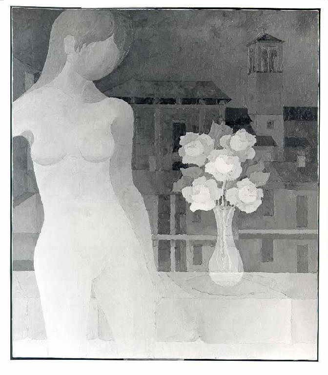 Graziella, Figura femminile nuda (dipinto, opera isolata) di Caimi Arnaldo (terzo quarto sec. XX)