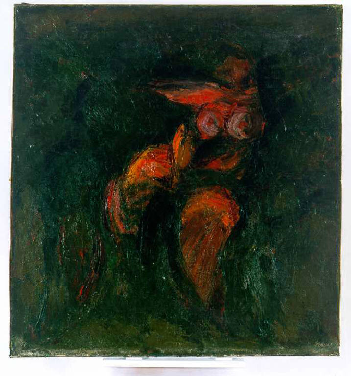 Nudo, Figura femminile nuda (dipinto, opera isolata) di Garau Augusto (terzo quarto sec. XX)