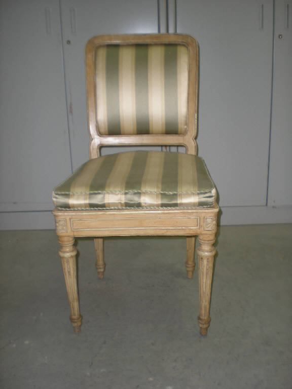 sedia, elemento d'insieme - bottega lombarda (fine sec. XVIII)