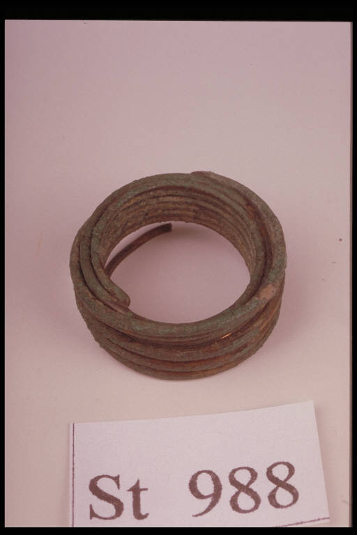 anello a spirale - cultura di Golasecca (fine/ inizio secc. V/ IV a.C)