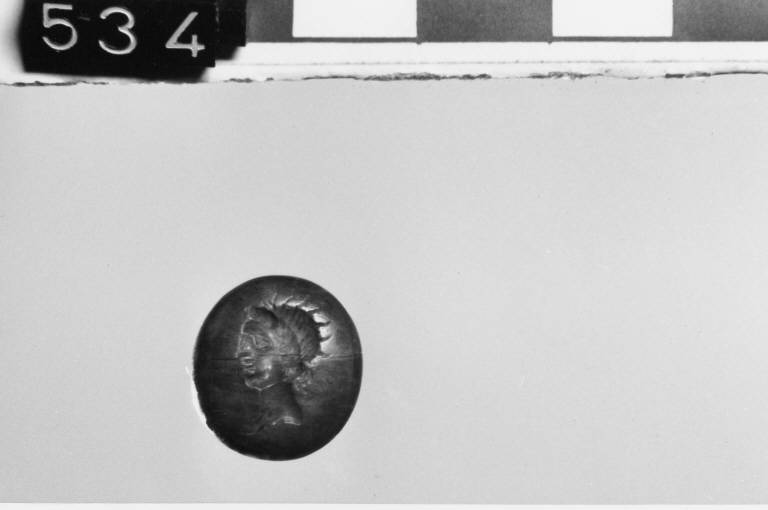 Profilo maschile (gemma, DIEHL 2) - età romana imperiale (secc. I/II d.C)
