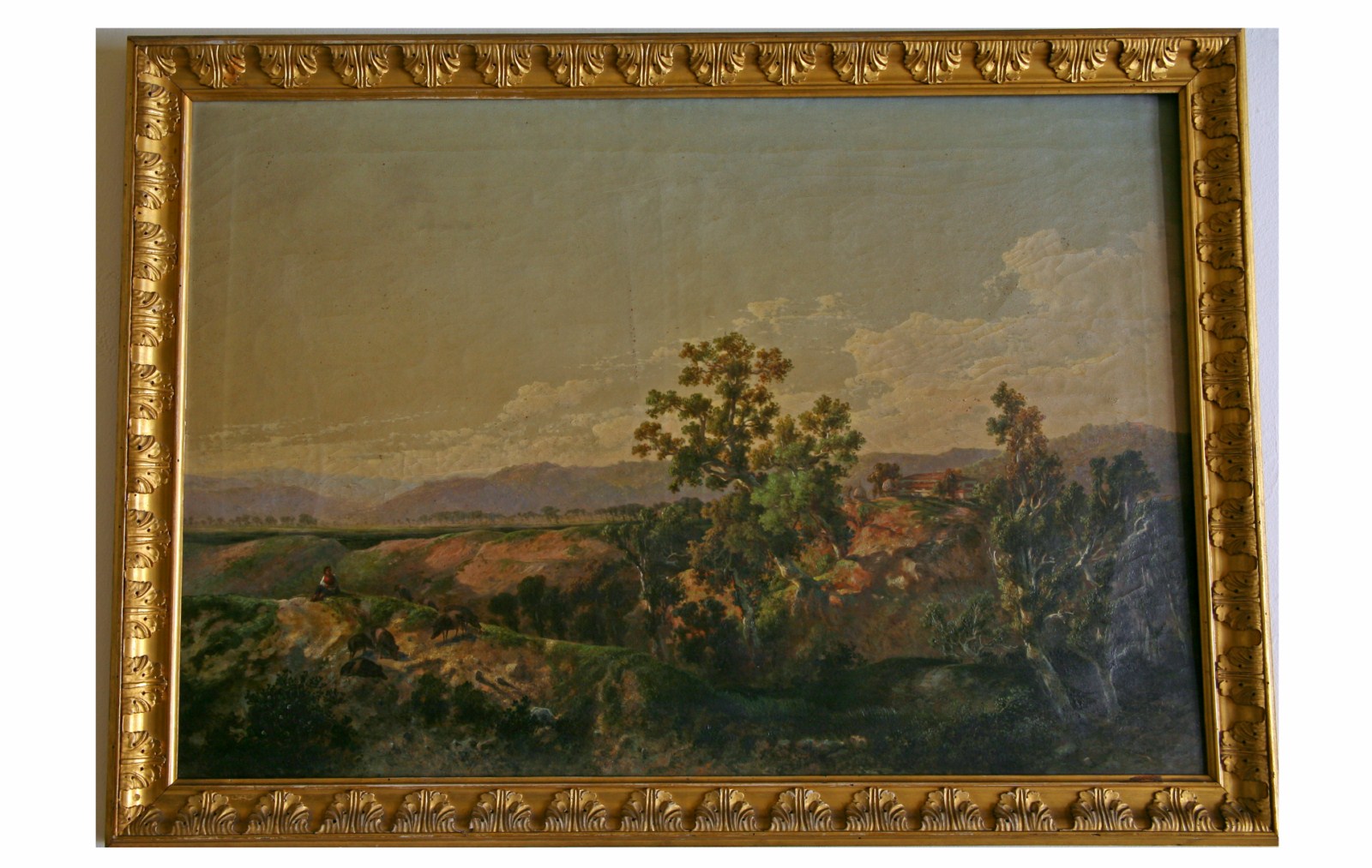 Paesaggio maremmano, Paesaggio (dipinto) di Emilio Donnini (metà sec. XIX)