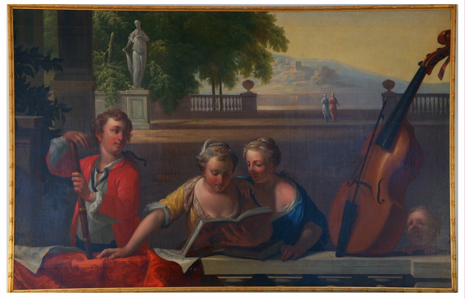 Allegoria della Vista e dell'Udito, allegoria (dipinto, serie) di Dionys Van Nijmegen (attribuito) (XVIII secolo)