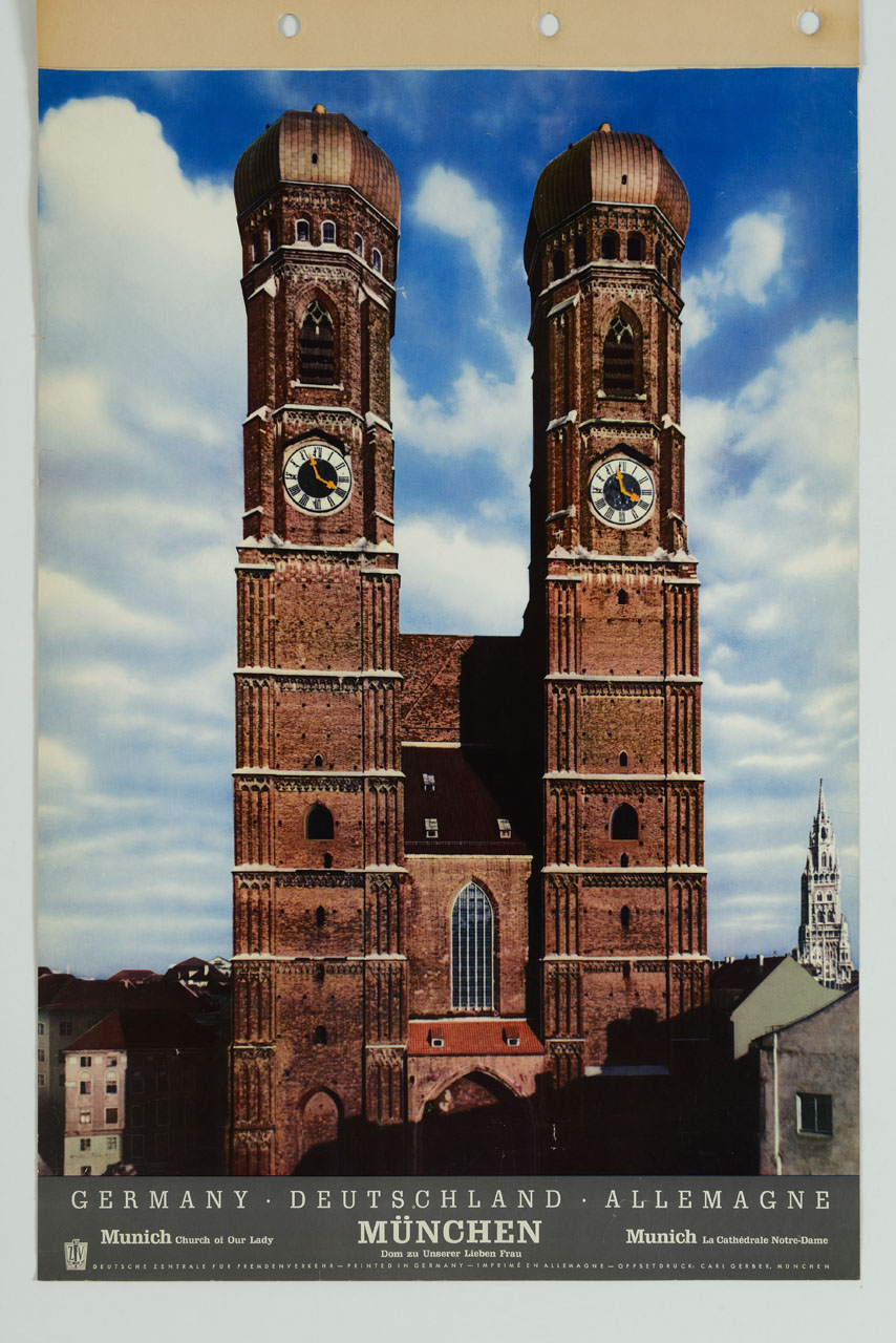 veduta della Cattedrale di Nostra Signora di Monaco di Baviera (manifesto) - ambito tedesco (sec. XX)