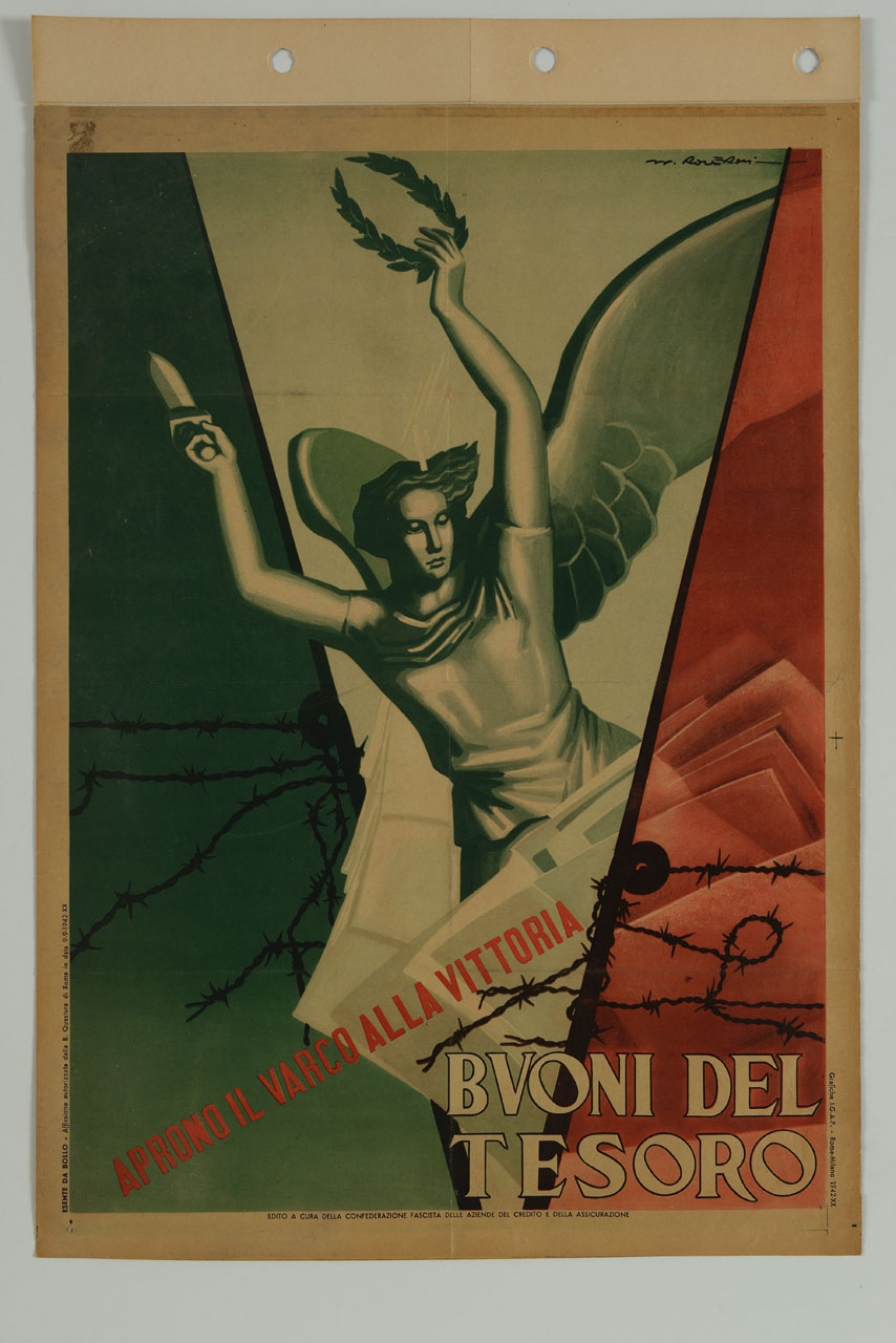 figura allegorica della Vittoria (manifesto) di Roveroni Walter (sec. XX)