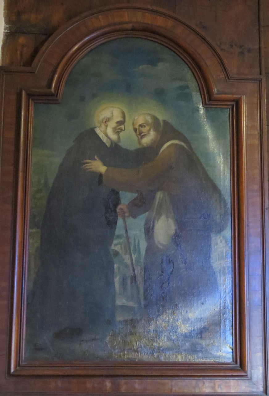 San Filippo Neri incontra San Felice da Cantalice (dipinto) - ambito marchigiano (sec. XIX)
