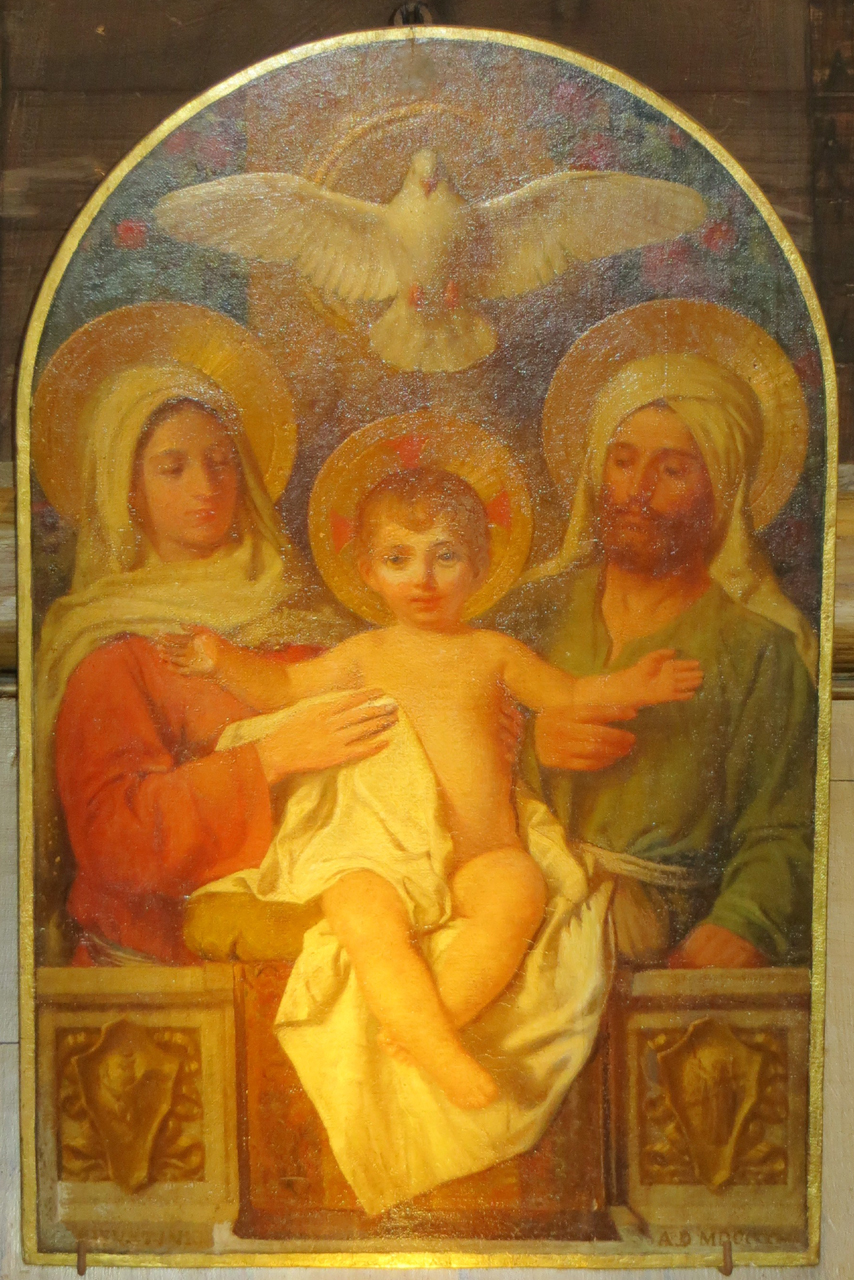 Sacra famiglia (dipinto) di Ribustini Ulisse (sec. XX)