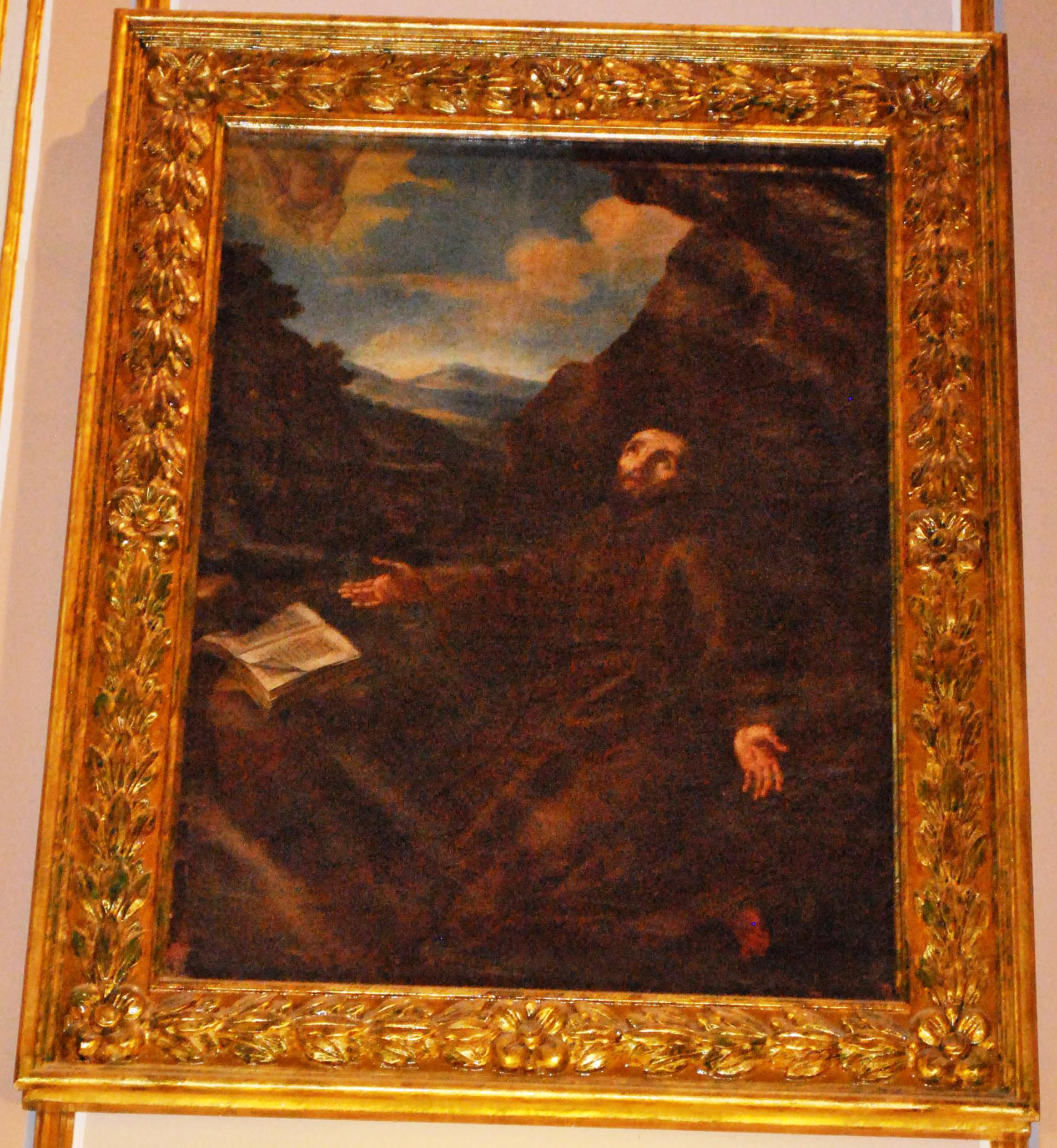 san Francesco d'Assisi riceve le stimmate (dipinto) - ambito marchigiano (seconda metà sec. XVII)