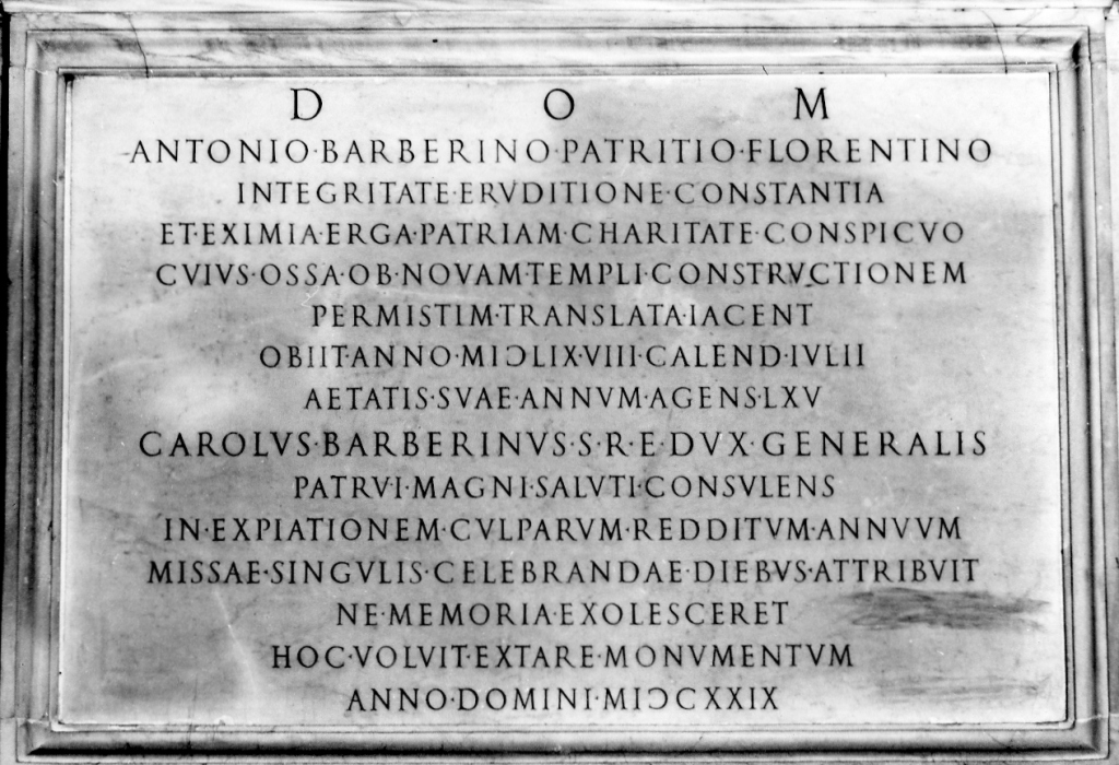 lapide tombale di Finelli Giuliano (sec. XVII)