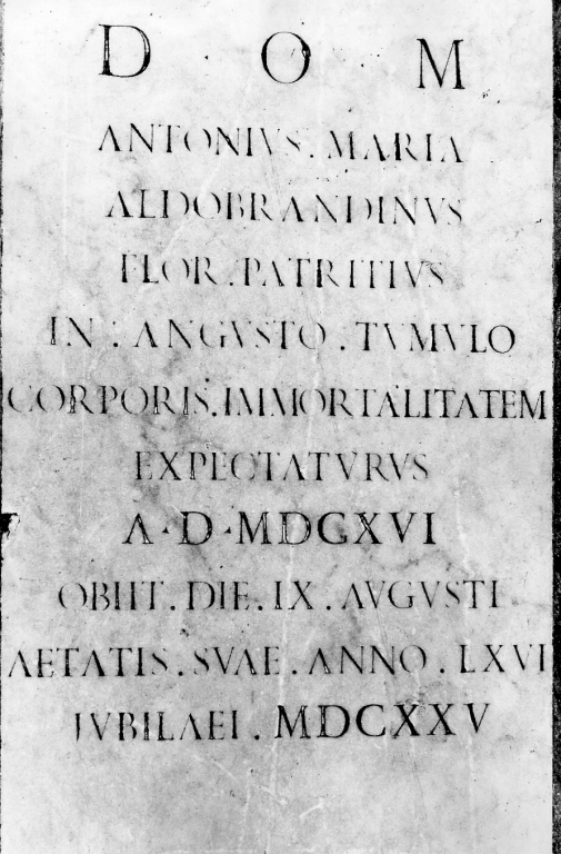 lapide tombale - ambito romano (secondo quarto sec. XVII)