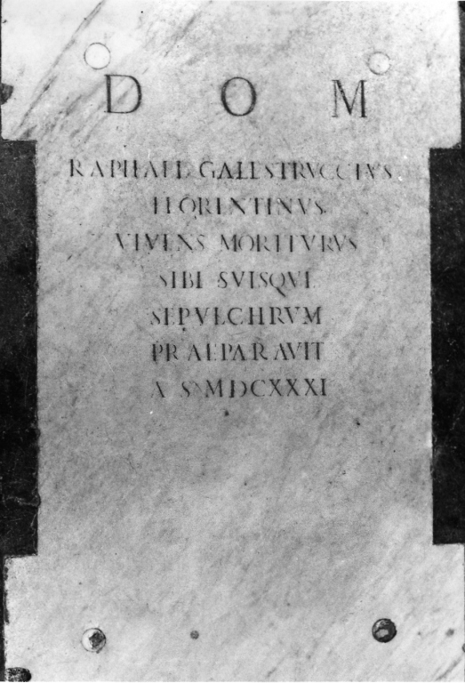lapide tombale - ambito romano (prima metà sec. XVII)