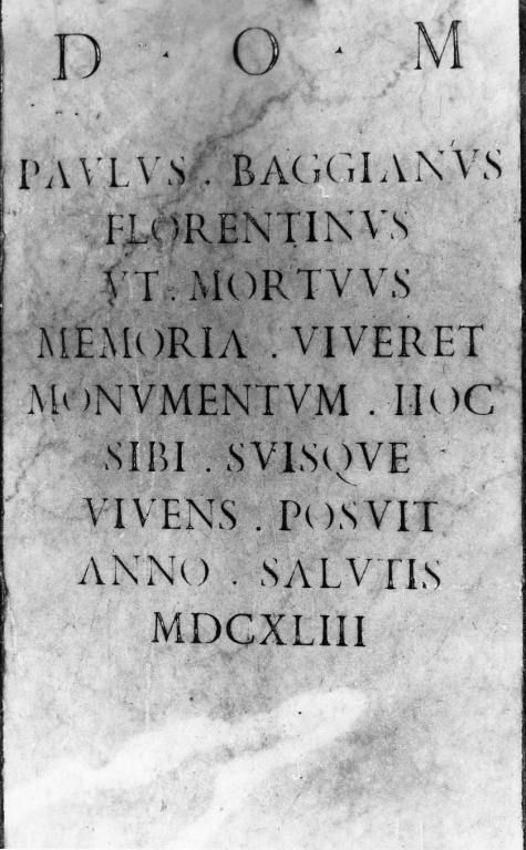 lapide tombale - ambito romano (terzo quarto sec. XVII)