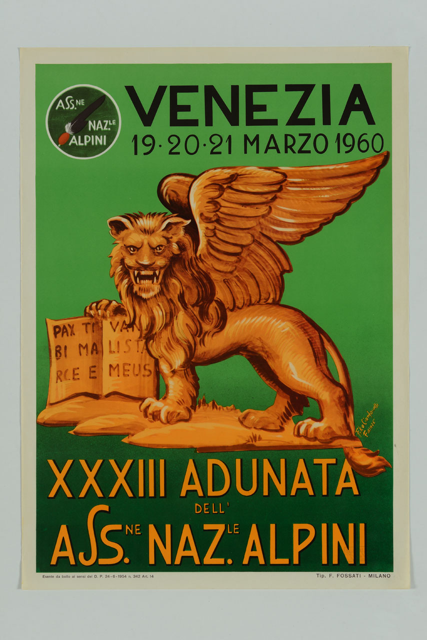 leone di San Marco (locandina) di Cianfanelli Folco (sec. XX)