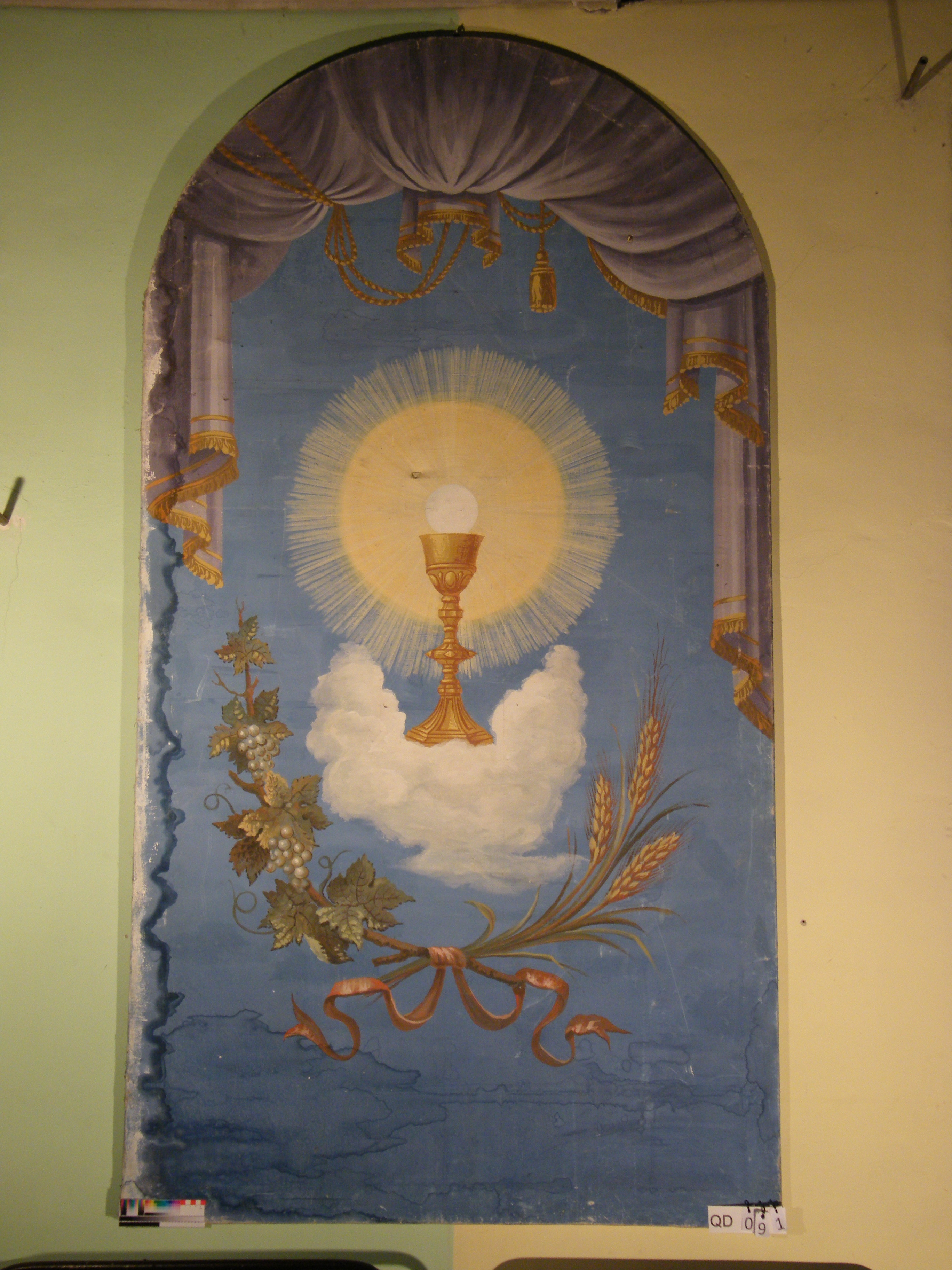 gloria dell'Eucaristia (dipinto, pendant) - ambito marchigiano (metà sec. XX)