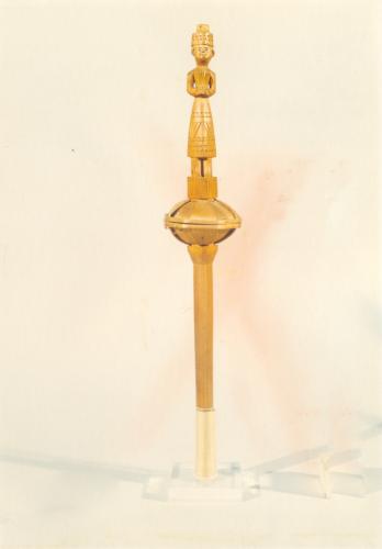 figura femminile (conocchia, conocchie, strumenti da lavoro) - artigianato pastorale (sec, XX seconda metà, da 1950 a 1999)
