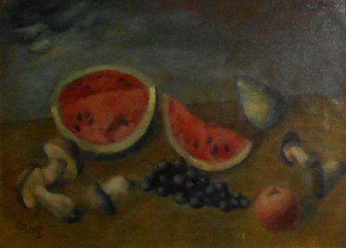 natura morta (dipinto, opera isolata) di Parenti Gino (XX)