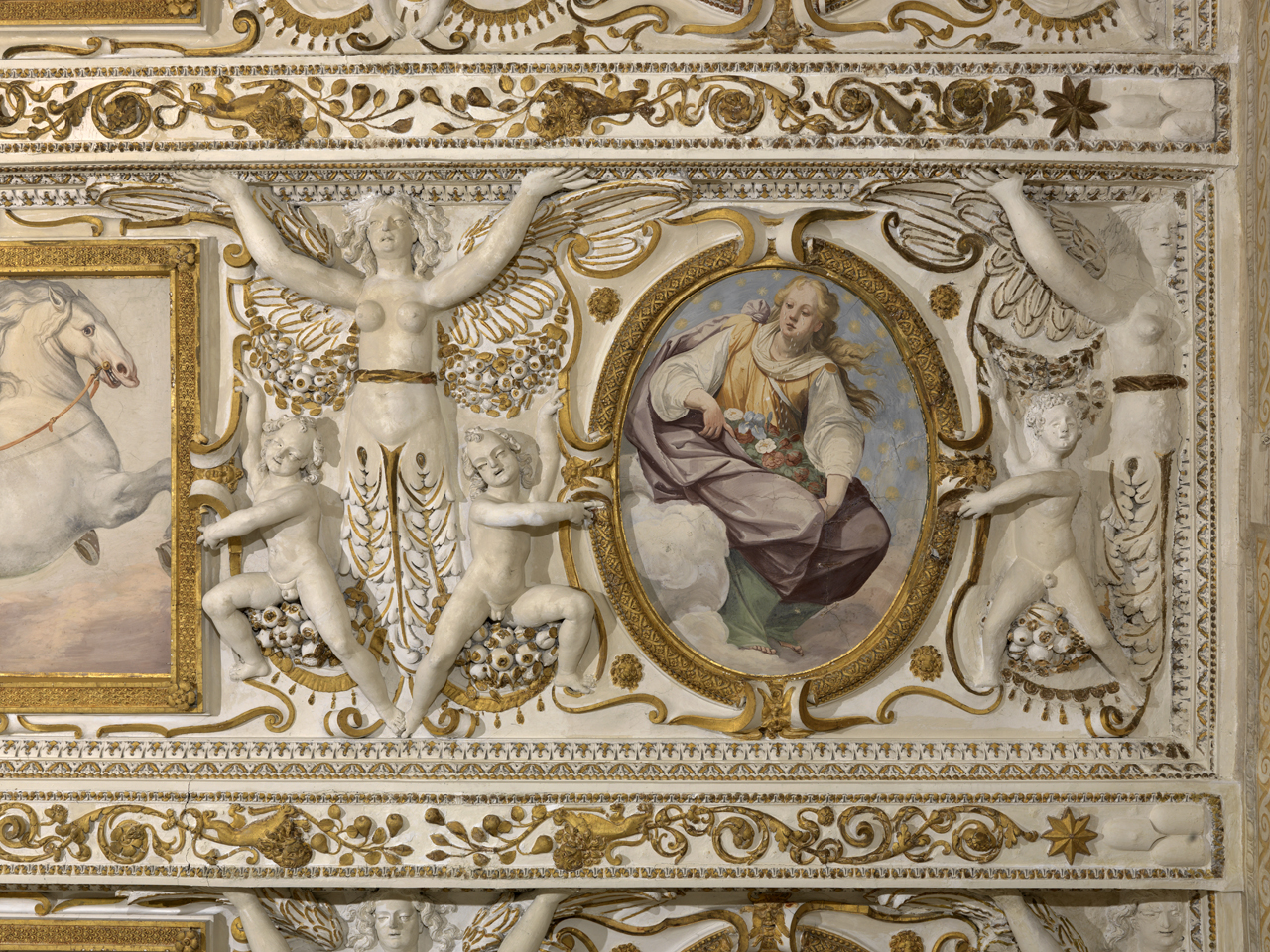 Ninfa della rugiada (dipinto murale, elemento d'insieme) di Cesari Giuseppe detto Cavalier d'Arpino (e aiuti), Bazzichelli Marcantonio (attribuito) (sec. XVII)
