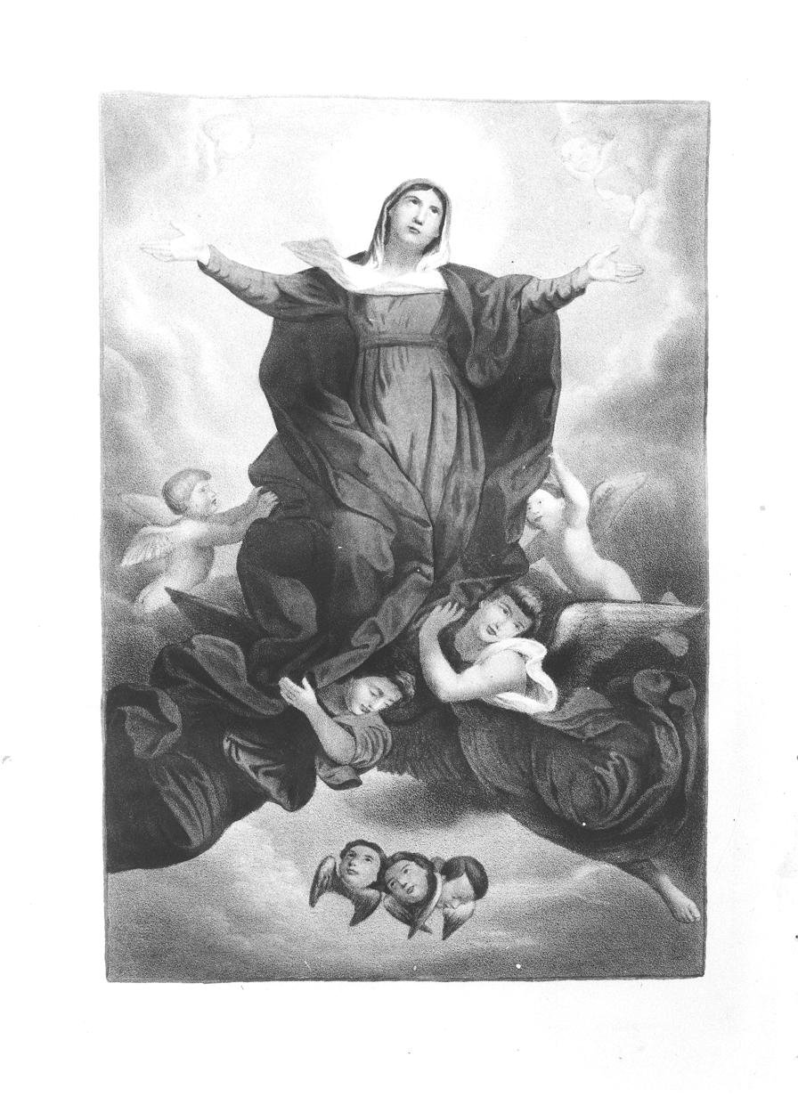 Assunzione della Madonna (stampa, elemento d'insieme) - ambito fiorentino (sec. XIX)