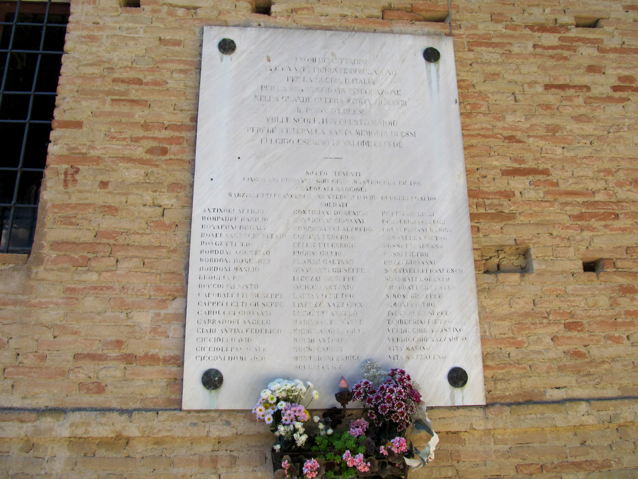 lapide commemorativa ai caduti (prima metà XX)
