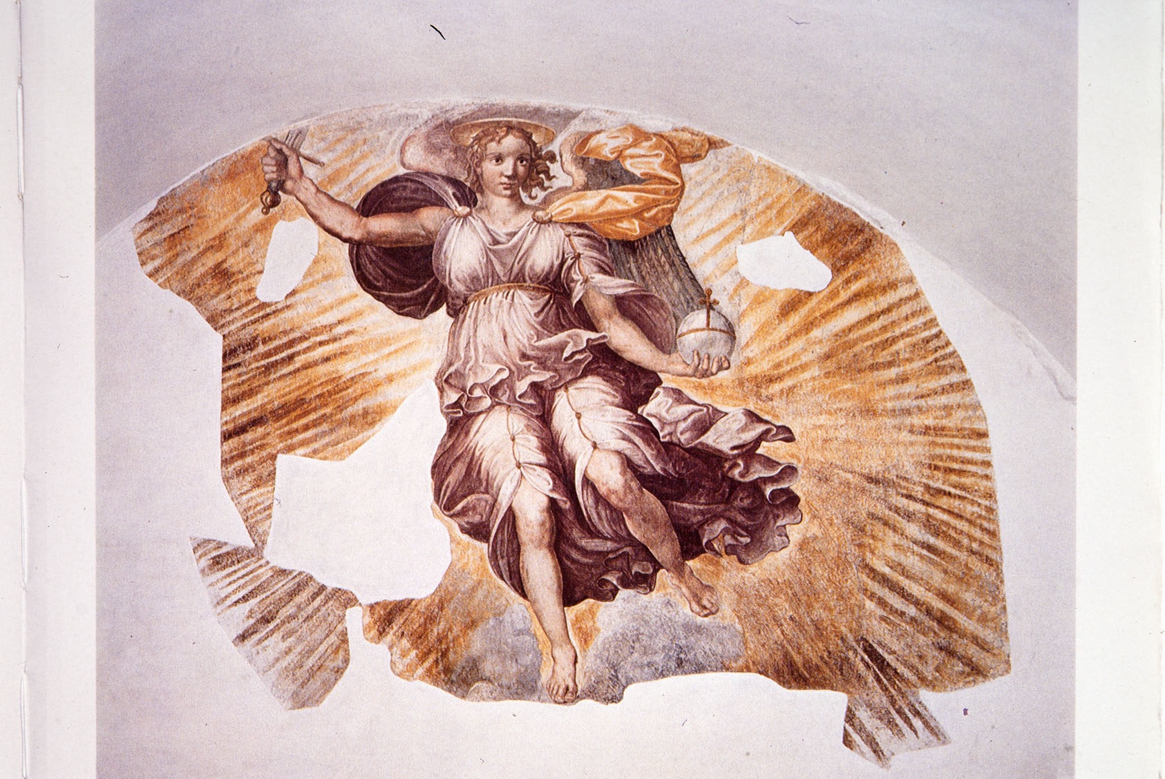 San Michele Arcangelo (dipinto murale) di Rietti Domenico da Figline detto Zaga (sec. XVI)