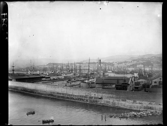 Genova - porto (negativo) di Rossi, Giovanni Battista (XX)