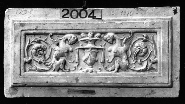 motivi decorativi a grottesche (calco) di Lelli Oronzio (bottega) (ultimo quarto sec. XIX)