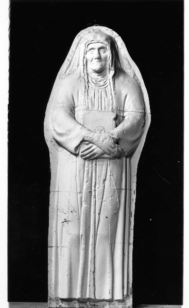 ritratto funebre di Confortina da Brassano (calco) di Campi Carlo (bottega) (secc. XIX/ XX)