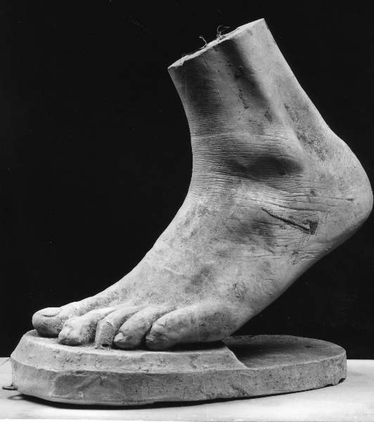 piede sinistro (calco) di Lelli Oronzio (bottega) (ultimo quarto sec. XIX)