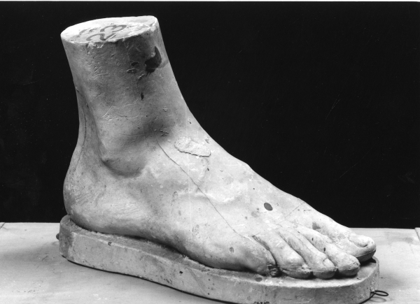 piede destro (calco) di Lelli Oronzio (bottega) (ultimo quarto sec. XIX)
