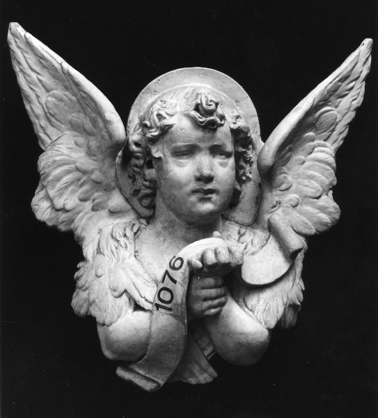 busto di angelo (calco) di Lelli Oronzio (bottega) (ultimo quarto sec. XIX)