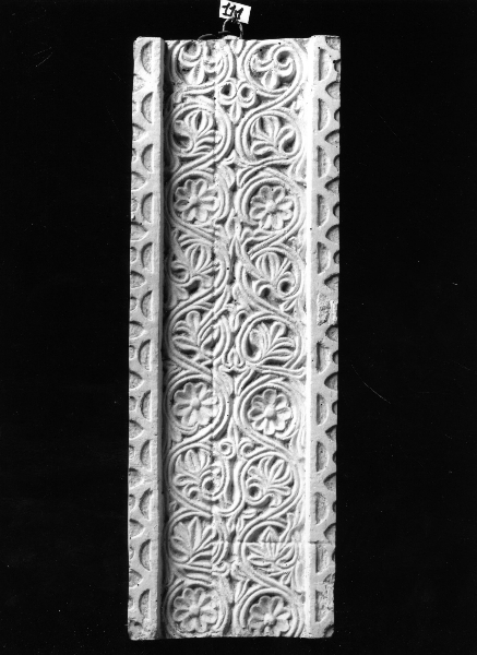 motivi decorativi con girali e vegetali stilizzati (calco) di Campi Carlo (bottega) (secc. XIX/ XX)