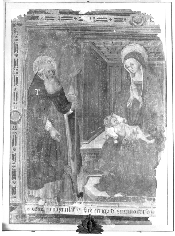 Madonna con Bambino e Sant'Antonio Abate (dipinto) - ambito viterbese (fine sec. XV)