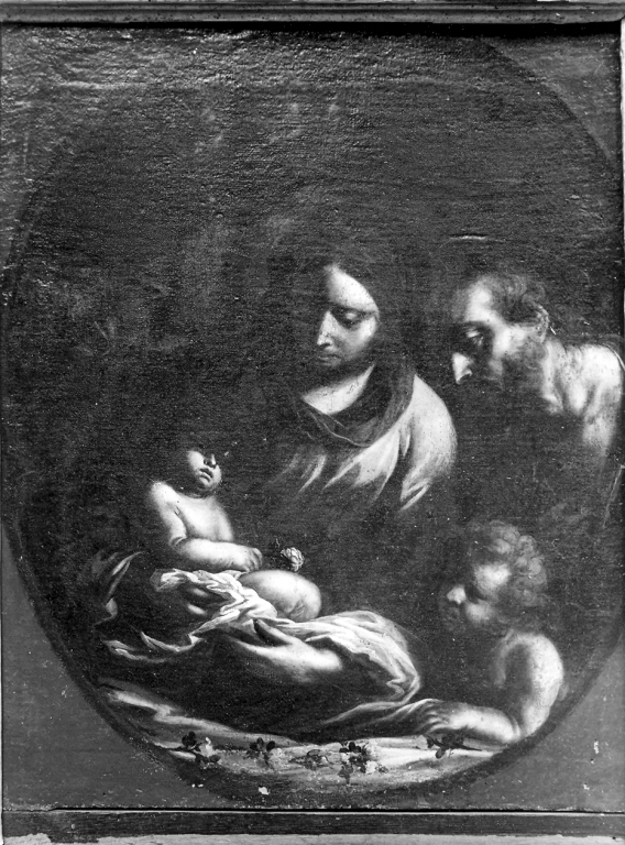 Sacra Famiglia con San Giovanni Battista bambino (dipinto) - ambito Italia centrale (sec. XVII)