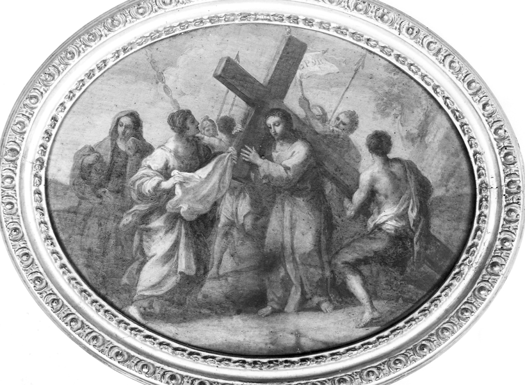 stazione VI: Gesù asciugato dalla Veronica (dipinto) - ambito romano (sec. XVII)