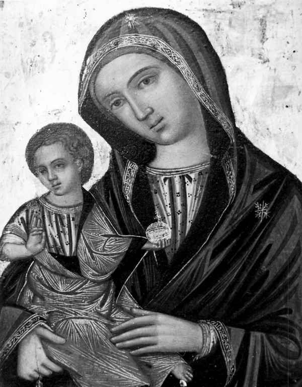 Madonna con Bambino (dipinto) - ambito greco-cretese (secc. XVI/ XVII)