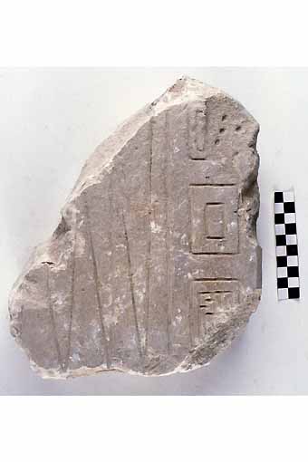 STELE/frammento - produzione daunia (secc. VII/ V a.C)