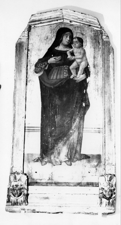 Madonna delle Grazie e anime purganti (positivo) di Francesco "Cicciotto" Caso (seconda metà XX)