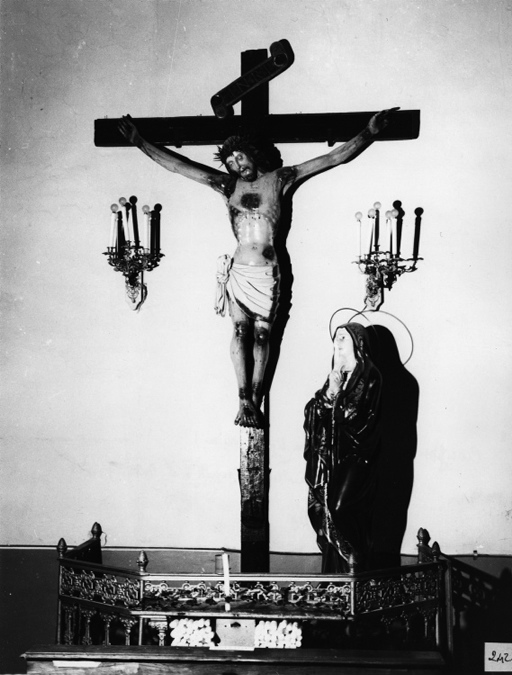 Crocifisso con Vergine (positivo) di Francesco "Cicciotto" Caso (seconda metà XX)