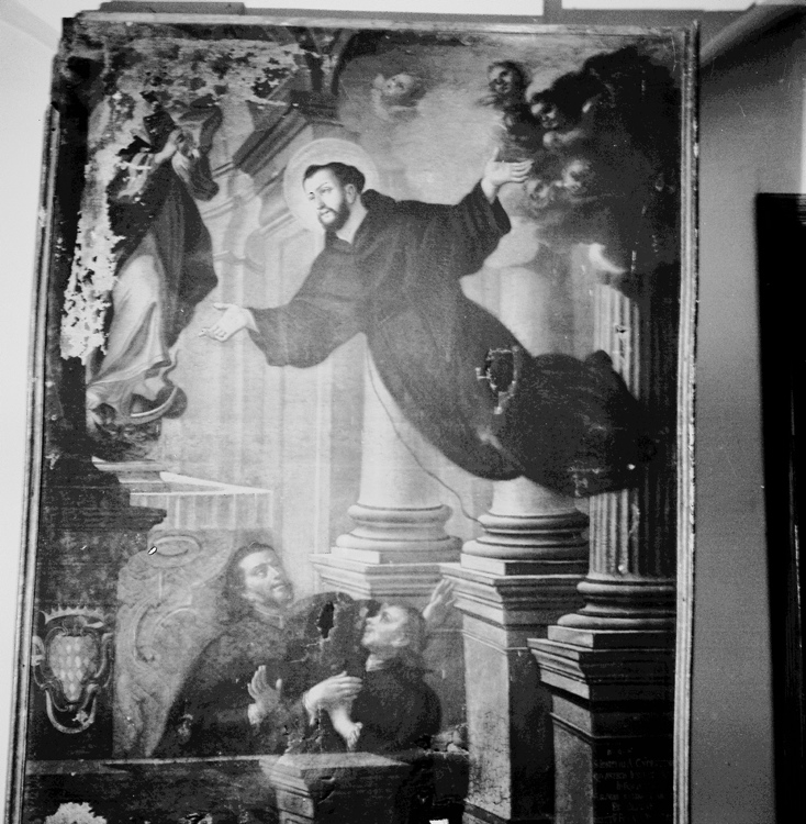 Santo - Pittura religiosa - Ripresa fotografica (negativo) di Francesco "Cicciotto" Caso (seconda metà XX)