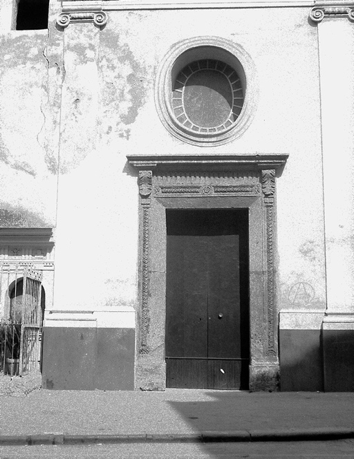 Chiesa di S. Matteo - Portale (negativo) di Francesco "Cicciotto" Caso (seconda metà XX)