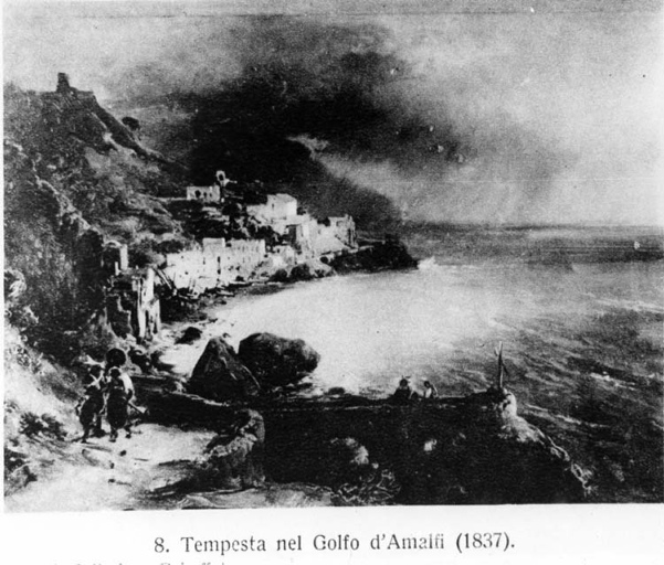 Tempesta nel Golfo d' Amalfi - riproduzioni fotografiche (positivo) di Francesco "Cicciotto" Caso (seconda metà XX)