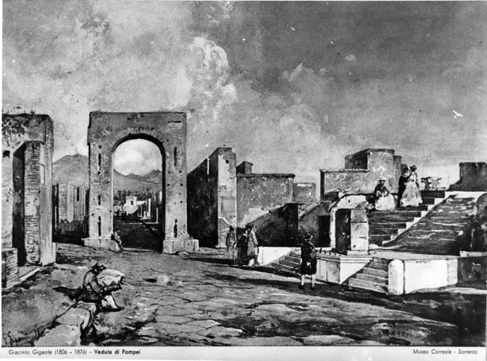 Veduta di Pompei - riproduzioni fotografiche (positivo) di Francesco "Cicciotto" Caso (seconda metà XX)