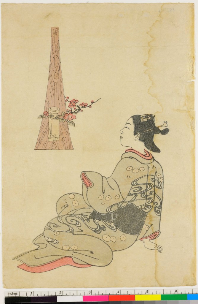 beltà all’interno di una casa da tè (stampa, serie) di Katsukawa Shunshō - ambito giapponese (sec. XVIII)