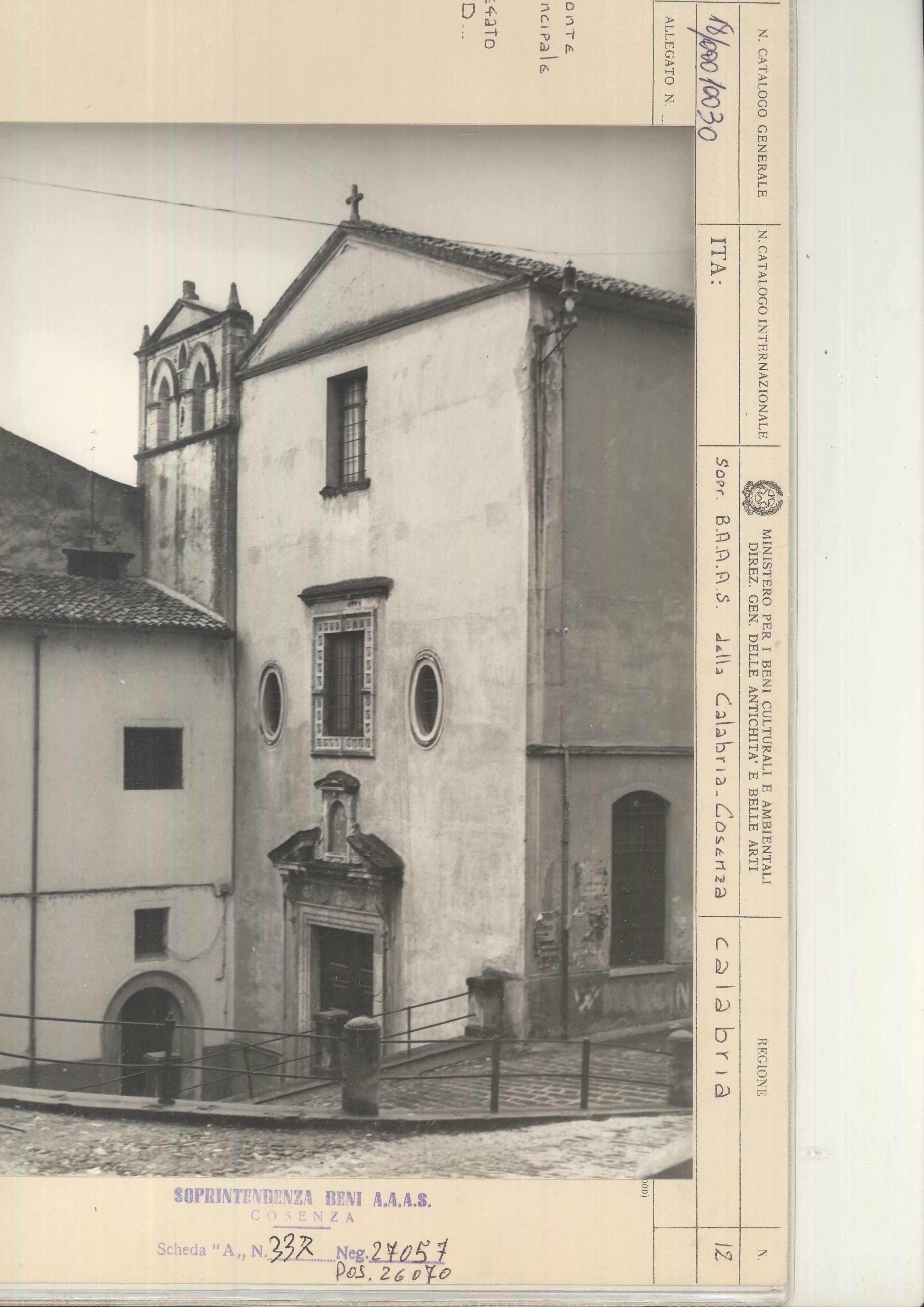 Chiesa di Santa Chiara Cosenza 1933 1933