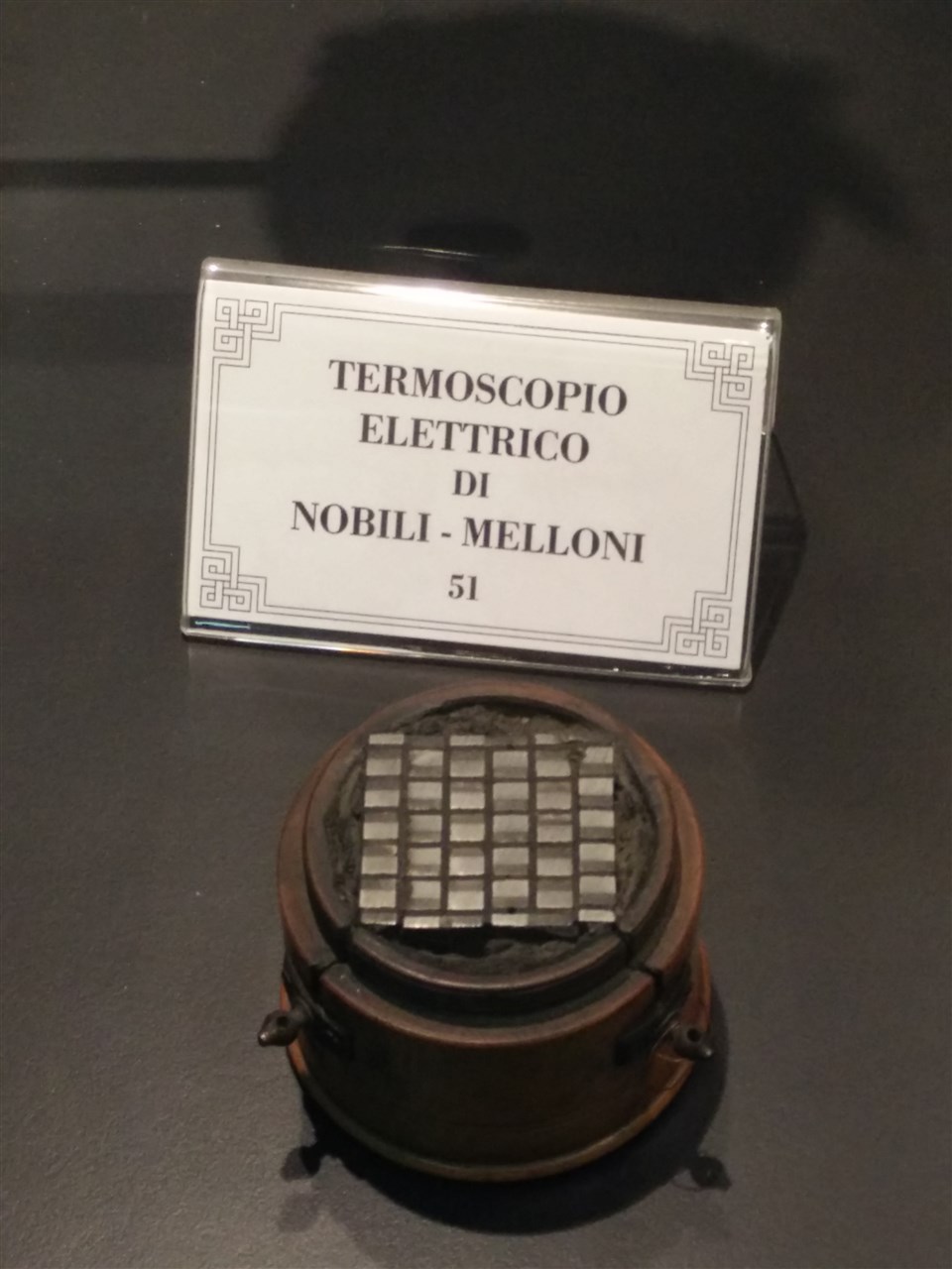 termoscopio, TERMOSCOPIO ELETTRICO DI NOBILI-MELLONI (1829)