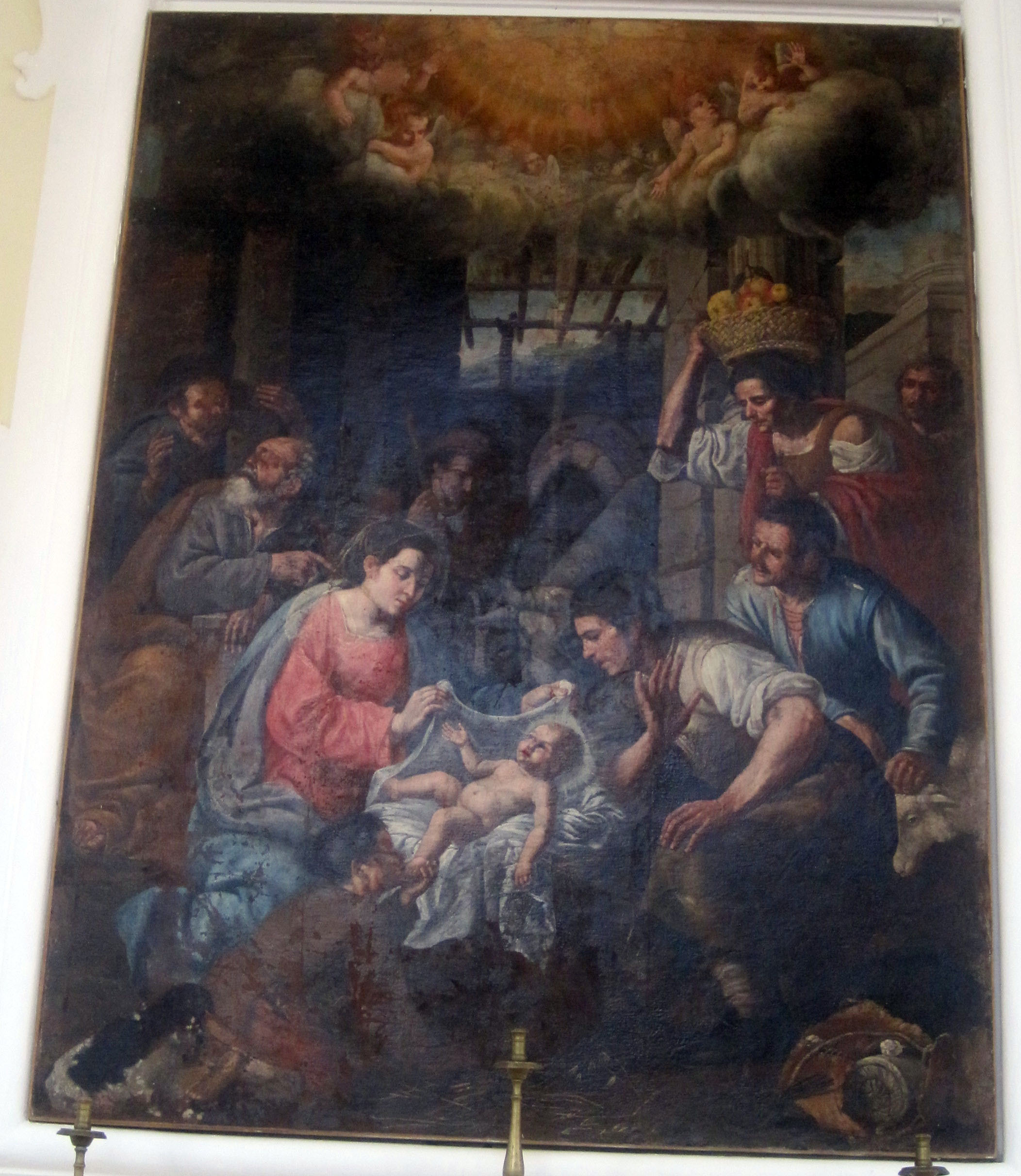 Adorazione dei pastori (dipinto, opera isolata) - ambito Italia meridionale (sec. XVII)